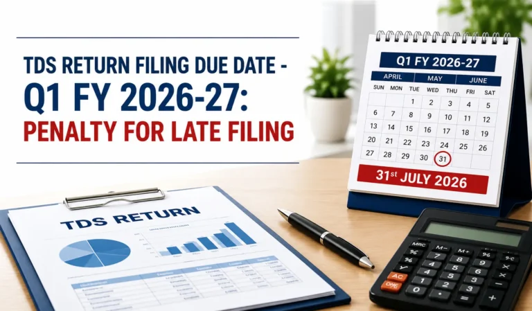TDS Return Filing Due Date – Q1 FY 2026-27: Penalty for Late Filing